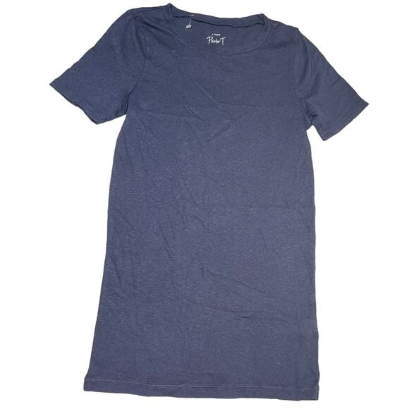 J.CREW Painter T 100% cotton short sleeve long tee shirt crew neck XS - Picture 1 of 4